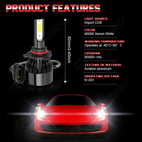 For Volvo VNL VNM 630 670 730 780 2004-2015 LED Headlight Fog light Bulbs 6000K - Picture 13 of 24