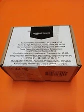 WHOLESALE 50  HORIZONTAL VINYL ID BADGE HOLDER INSERT SIZE 3"H x 4"W