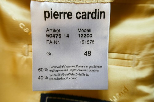 Pierre Cardin jacket size 48 virgin wool silk champagne black label excellent condition - Picture 8 of 9