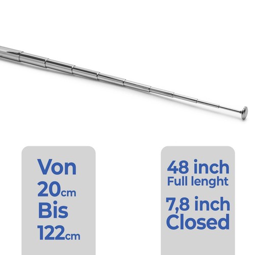 120cm Teleskop Antenne Ersatz F Stecker DAB UKW Radio FM AM Auto Audio - Afbeelding 3 van 3