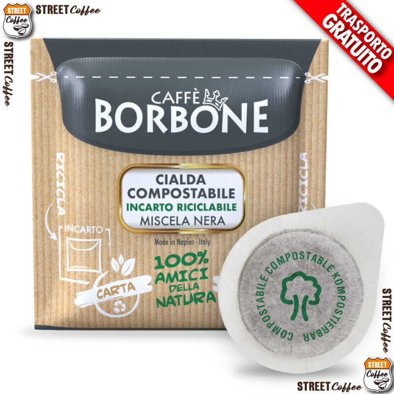 600 Cialde Carta Caffè Borbone ESE 44mm Miscela Nera Nero Filtrocarta gratis