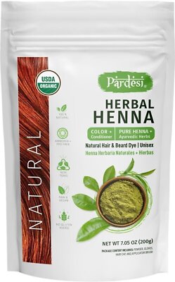 Natural Hair Henna Powder USDA Organic 7.05 oz (200g) Natural Hair