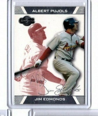 2007 Topps Co-Signers Red 101/299 Jim Edmonds Albert Pujols #13