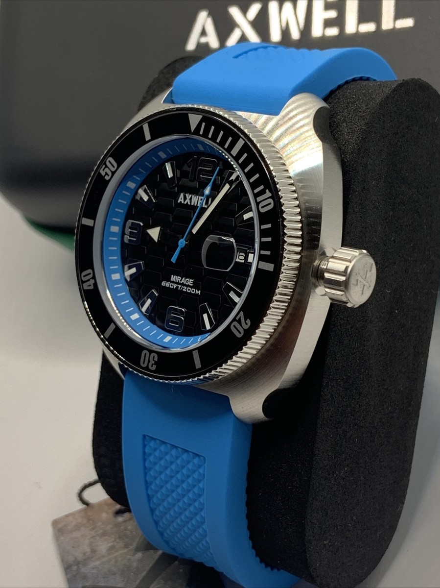 Axwell Mirage AXWAW111-4 Unisex Blue Silicone Strap Analog  display picture 3