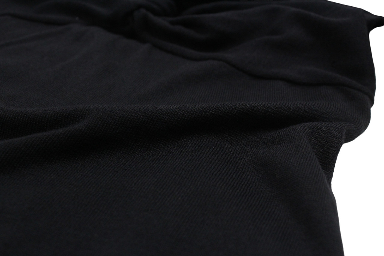 MASSIMO DUTTI Silk-Cotton Dress Women's MEDIUM Black Stretch 2 Piece Long Sleeve thumbnail 7