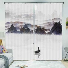 Looking From Afar 3D Blockout Photo Print Curtain Fabric Curtains Window