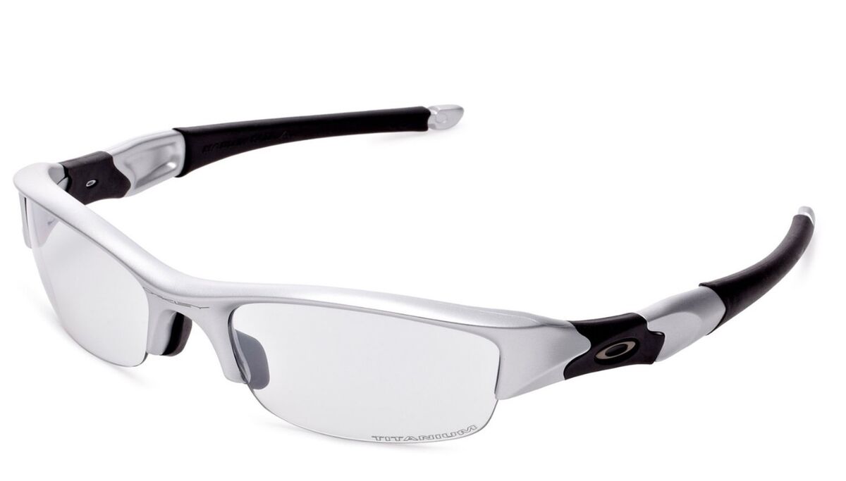 New Oakley Flak Jacket 1.0 Silver w/Titanium Clear Asian Fit New Oakley Flak Jacket 1.0 Silver w/Titanium Clear Asian Fit