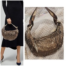 Felix Rey chain mail evening bag bronze copper brown