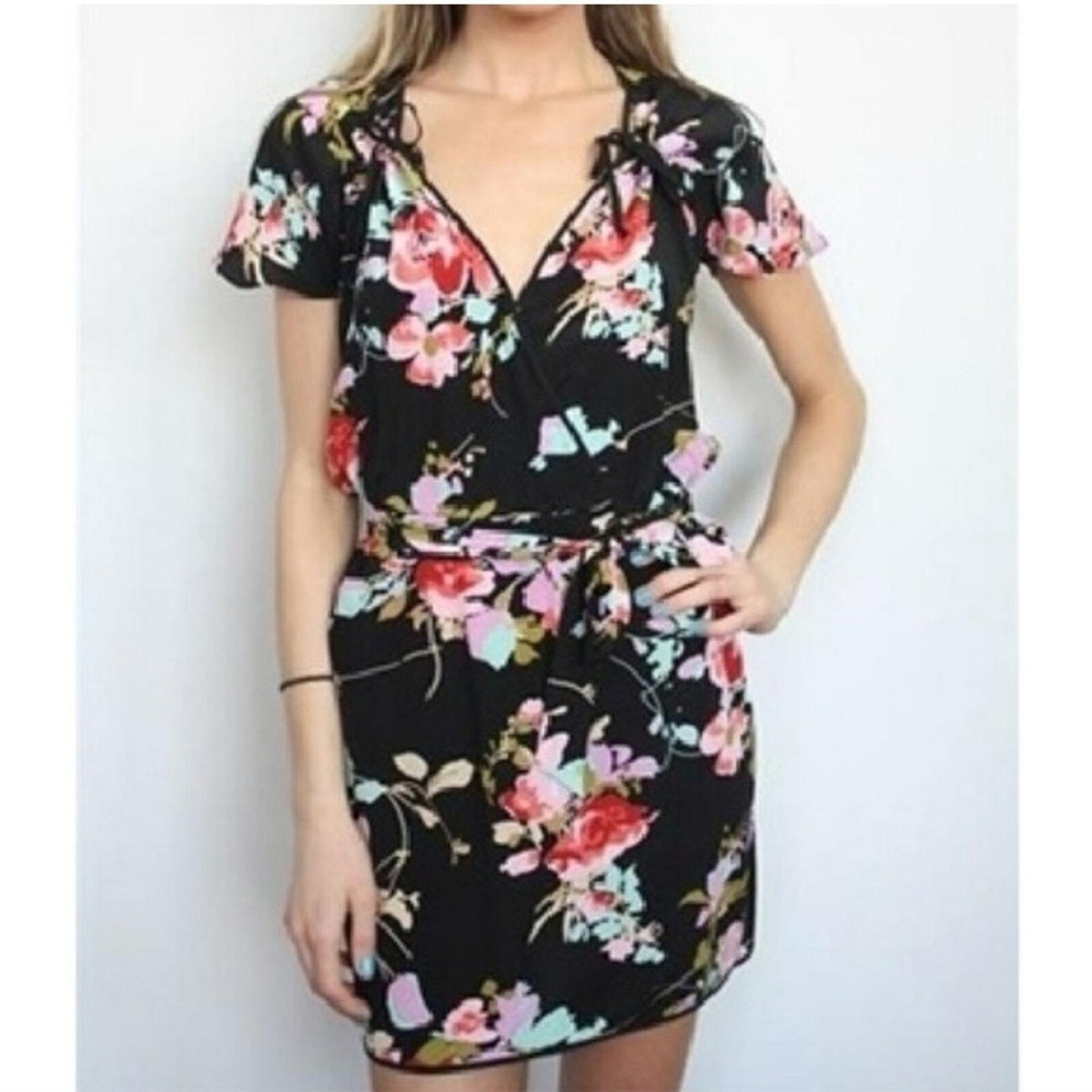 Yumi Kim X Revolve Black Blossom Floral Mini Dress Women Size XS | eBay