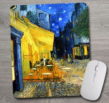 Van Gogh Art Caf  Terrace at Night  Mouse Pad / PC Mousepad  Gifts for Artists