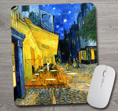 Van Gogh Art Café Terrace at Night ~ Mouse Pad / PC Mousepad ~ Gifts for Artists