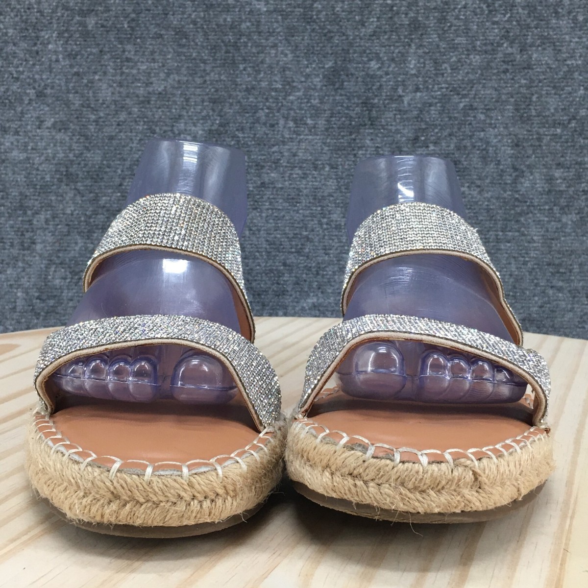 【Steve Madden】キラキラのクリスタルスリッポンサンダル Steve Madden Sandals Womens 8.5 Answer Rhinestone Espadrille
