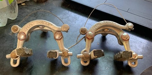 Jeu D'étriers De Frein Mafac Racer Des Années 70 - Pour Vélo De Route, état Très Bon, Avant Et Arrière