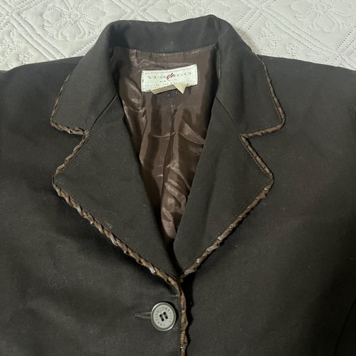 Vertigo Paris Damen Blazer Jacke Braun Made in France Größe S - Bild 3 von 6