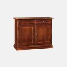 MOBILE CREDENZA MADIA IN LEGNO COLORE NOCE SCURO 2P + 2C C/RIPIANO INTERNO