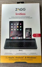 NEW ZAGG Limitless Full-Size Universal Bluetooth Keyboard - Black