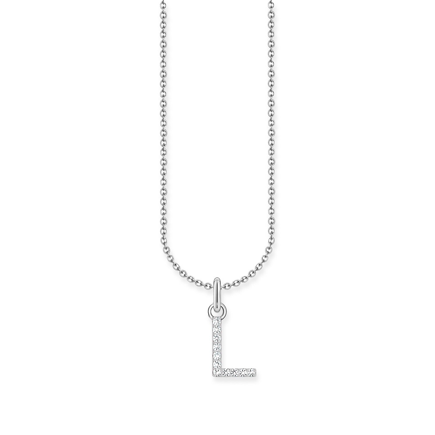 ТОМАС САБО Шмак (THOMAS SABO Schmuck) -L45V Damen-Halskette mit Buchstaben-Владелец L Silber KE225