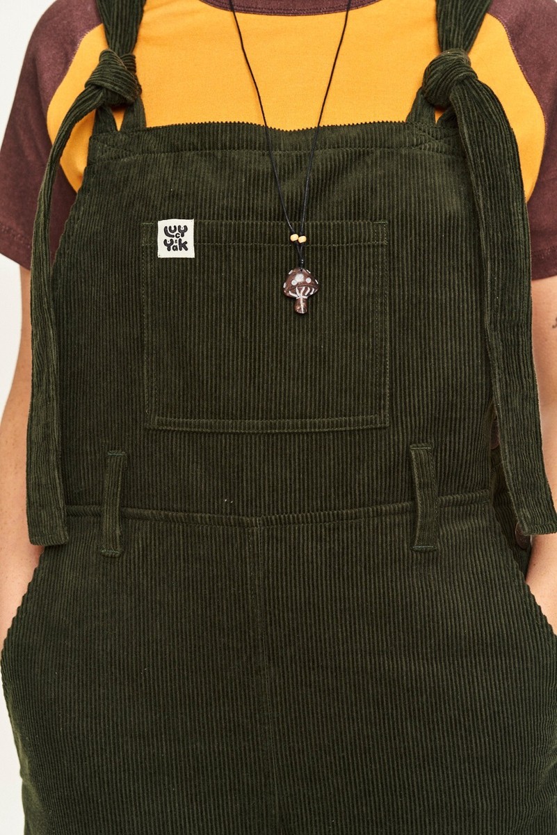 Easton Dungaree: ORGANIC CORDUROY Dark Olive (Im)Perfect Yaks