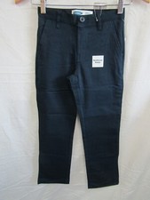 NWT OLD NAVY BOYS BLACK PLAIN FRONT BUILT-IN FLEX WOVEN PANTS  SIZE 8 SLIM