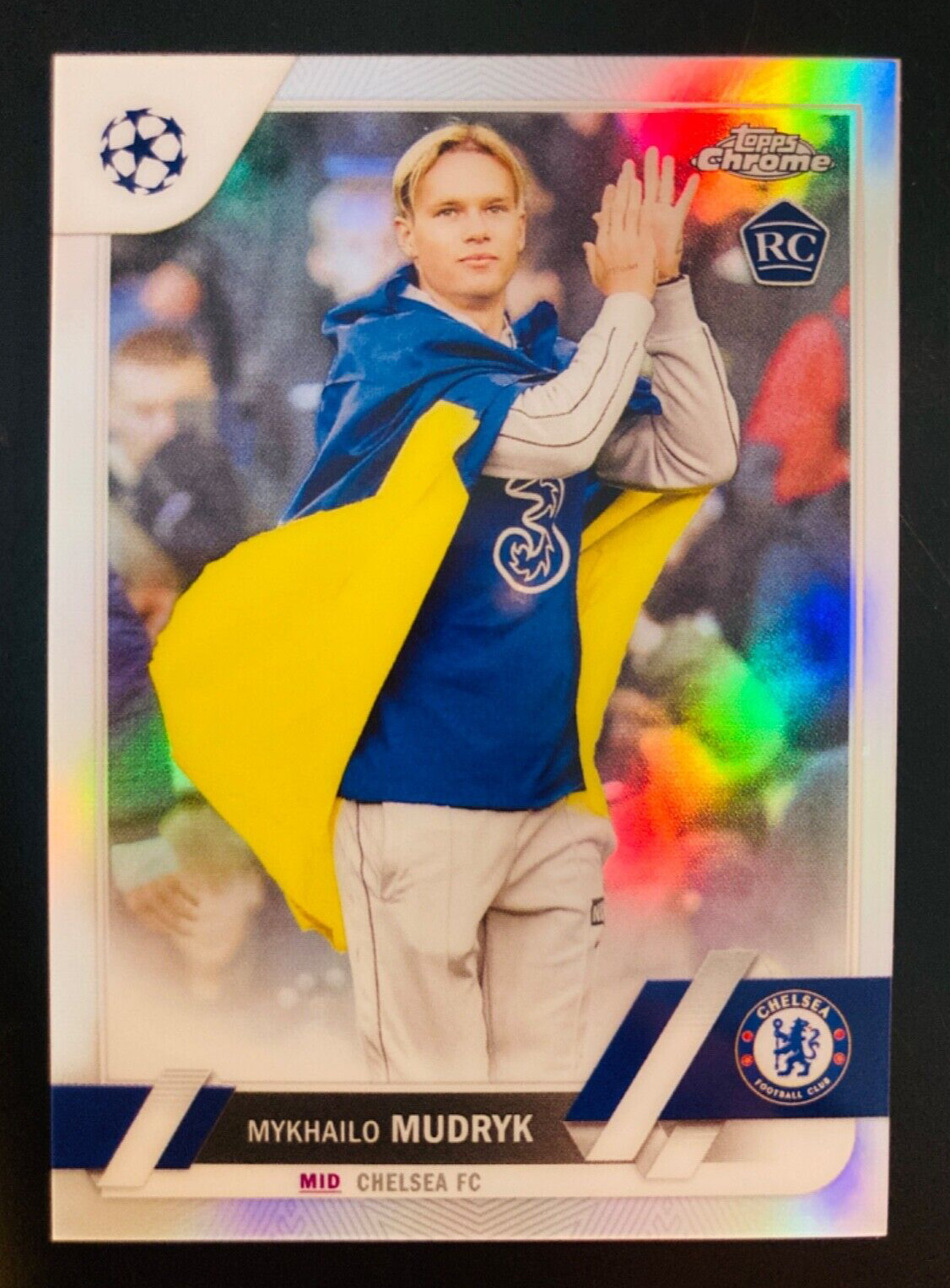 2022-23 Topps Chrome UCC # 52 Mykhailo Mudryk Chelsea refractor rookie card RC