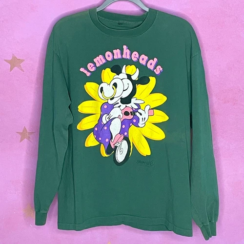 Lemonheads 90s Punk Rock Band Vintage Green Cow Flower Graph 1990s vintage concert t-shirt, vintage, single stitch, B+ condition