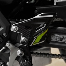 Adesivi 3d moto Protezione Battitacco compatibili per Kawasaki Z 650 2024 Nero