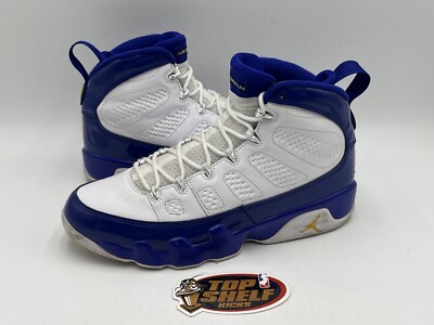 シューズ(男性用) Air Jordan 9 Retro Kobe NIKE AIR JORDAN 9 RETRO 'KOBE EDITION' WHITE/PURPLE/GOLD BIG KIDS