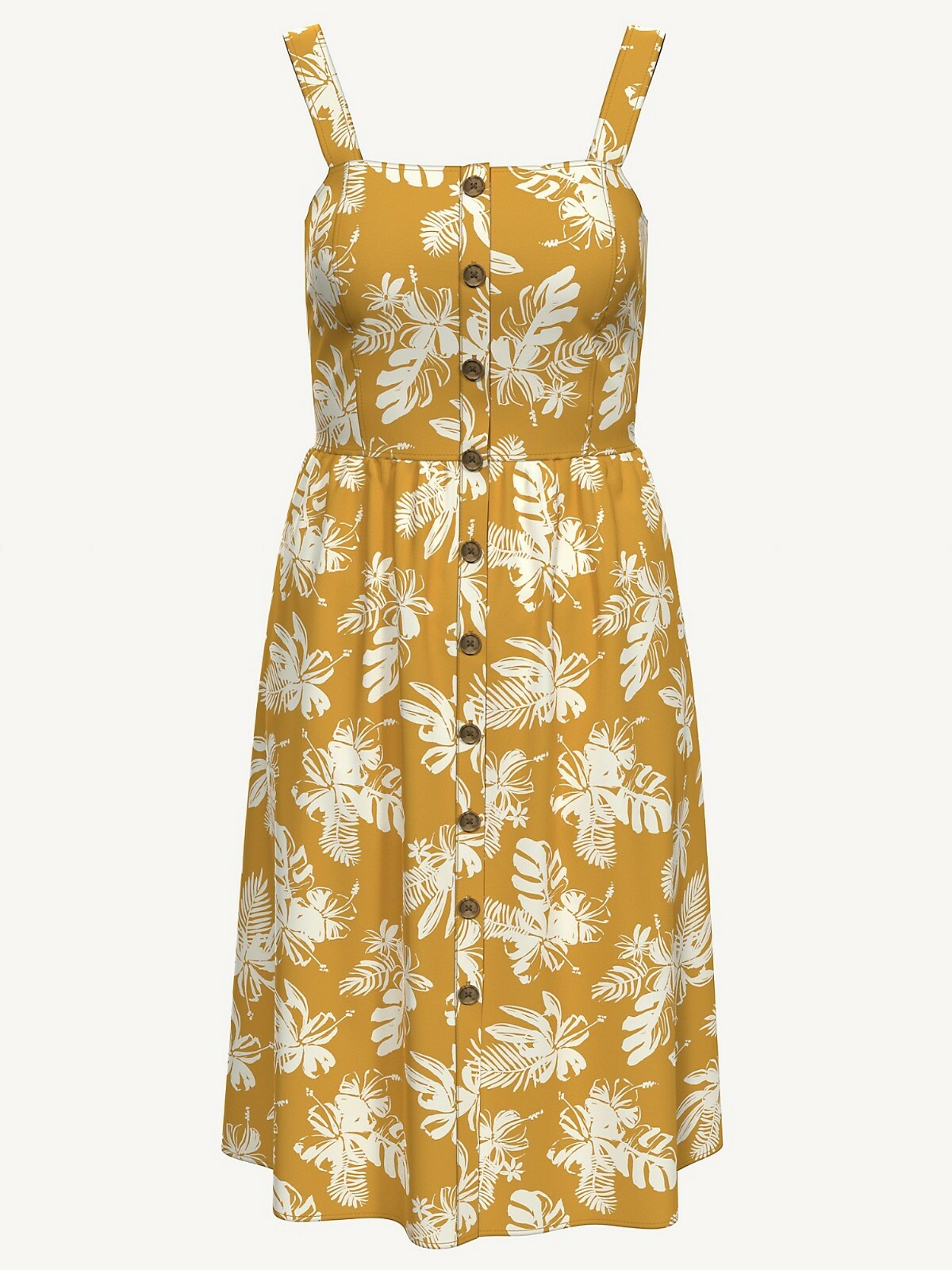 Tommy Hilfiger Women's Floral Linen Blend Sleeveless Dress