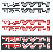 Trd Vvti With Background Color Vinyl Sticker Decals - Vvti Trd - Set Of 2