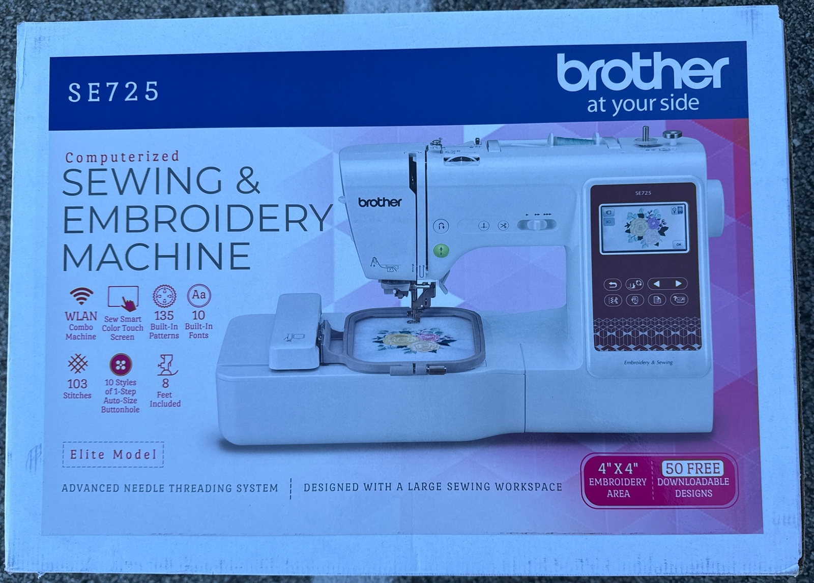 Brother SE725 Computerized Sewing & Embroidery Machine eBay