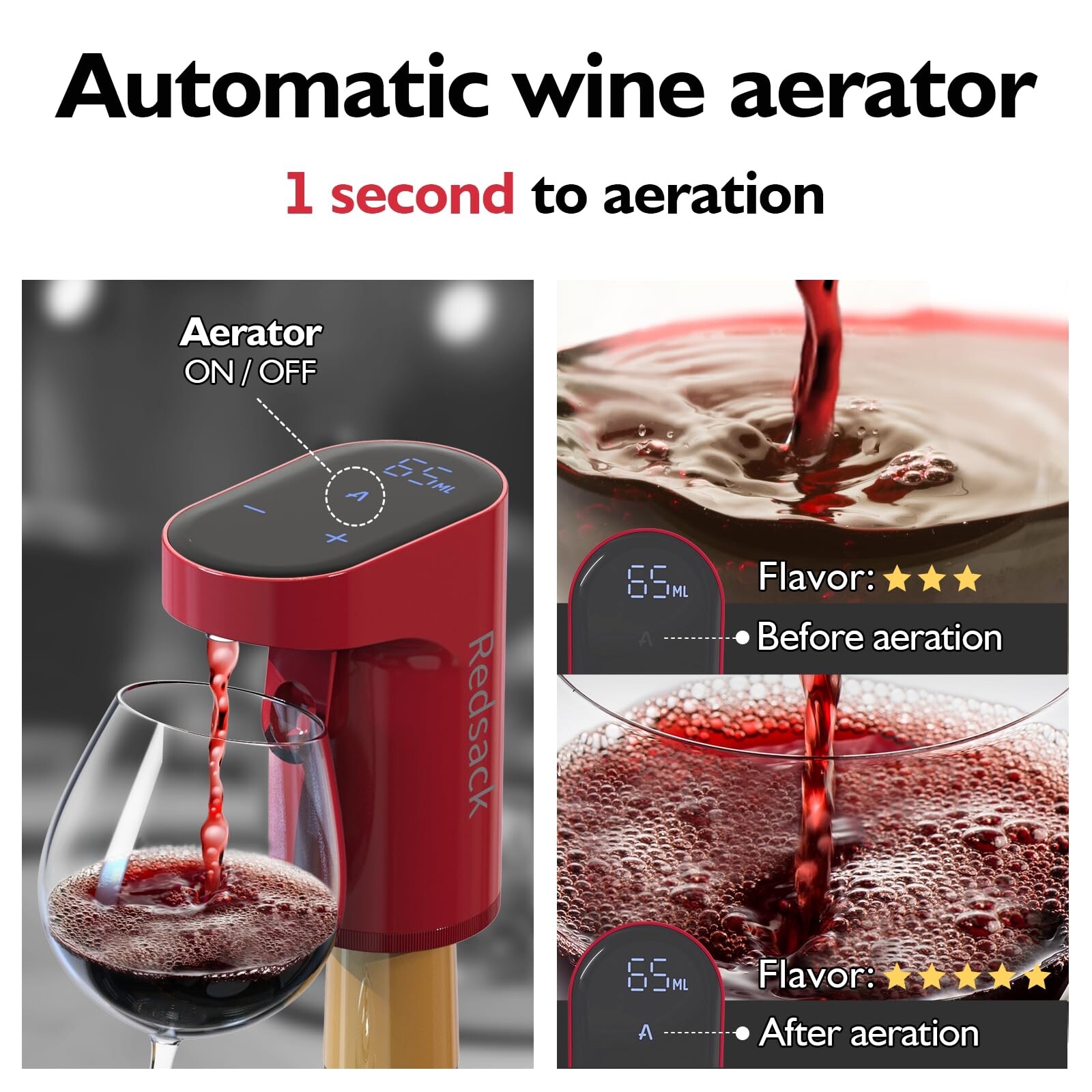 Redsack Electric Wine Decanter Aerator Dispenser Pourer Pump Soju