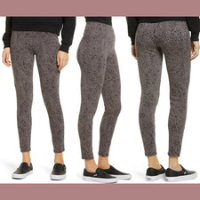 NWT 98 Spanx  XS  Ankle Jeanish Leggings in Desert Dot Black T1813