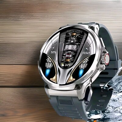 Bally Silver Geometric Smartwatch Tikland, Smart Watch for Men, 1.43 main image 4