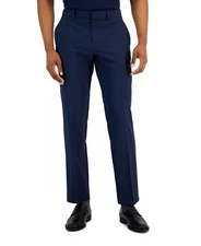 Perry Ellis Portfolio Men’s Modern-Fit Stretch Resolution Dress Pants, Navy,3...