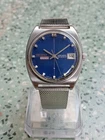 Vintage SEIKO Lord Matic LM Automatic Blue dial Day Date Watch Runs.