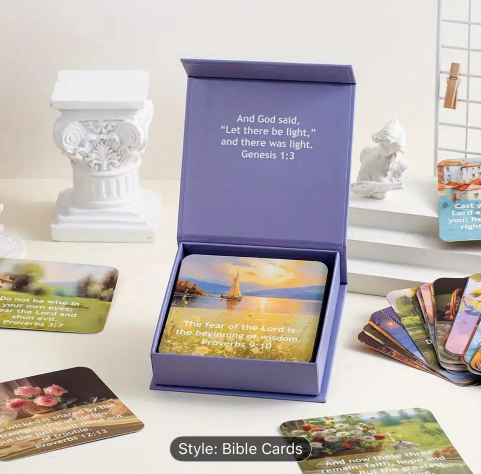 50 Sheets Inspirational Bible Verse Cards Scripture Cards