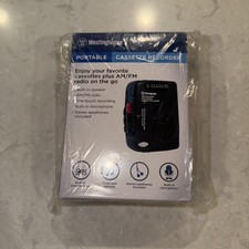 Westinghouse Portable Cassette Recorder AM/FM Radio Player w/ Box Tested