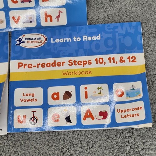 Lot of 3 Hooked on Phonics Learn to Read books - Pre-Reader Steps 5-12 - Picture 4 of 16