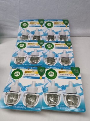 6x Air Wick plug-in refills, fresh linen scent, 12 Refills 