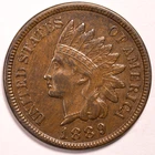 1889 Indian Head Penny Cent Extremely Fine (XF)