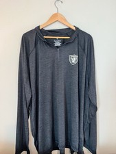 NEW Fanatics, Big & Tall 5XL, Las Vegas Raiders Football 1/4 Zip Pullover, Black