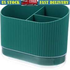 Self-Draining Utensil Holder Silverware Drying Rack Organizer Compartment Caddy