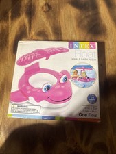 "Flotador inflable para bebé ballena Intex rosa 41"" X 33"" nuevo en caja"
