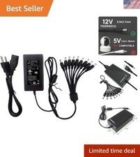 12V 5A Power Adapter 9-Way Splitter for Surveillance Cameras - Compact Design