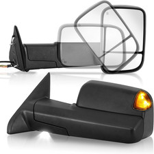 Pair Power Heated Towing Mirrors Compatible with 2009-2018 Dodge Ram 1500 2500 3