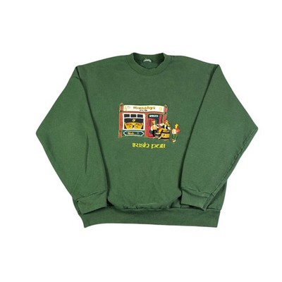 Vintage Murphys Irish Pub Embroidered Sweatshirt Green Crewneck St Patricks Day