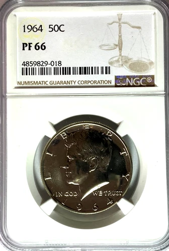 1964 50c Kennedy Silver Half Dollar NGC PF66 Proof Uncirculated