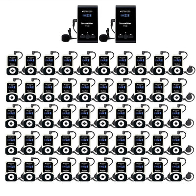 Retekess T130-T131 Drahtloses Reiseleiter System 2 Sender 50 Empfänger