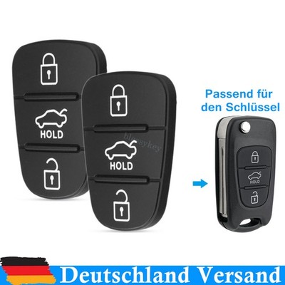 2x 3-Tasten Schlüssel Gummi Tastenfeld für Kia Ceed Rio Sorento Sportage Soul