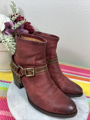 Ariat Two24 Western Handmade Spain Leather Ankle Harness Zip Boots Women s 8.5 B